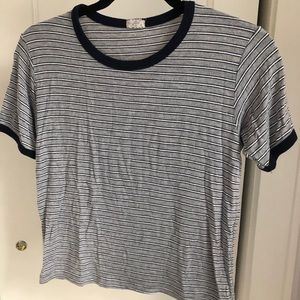 Gray striped brandy melville crop top